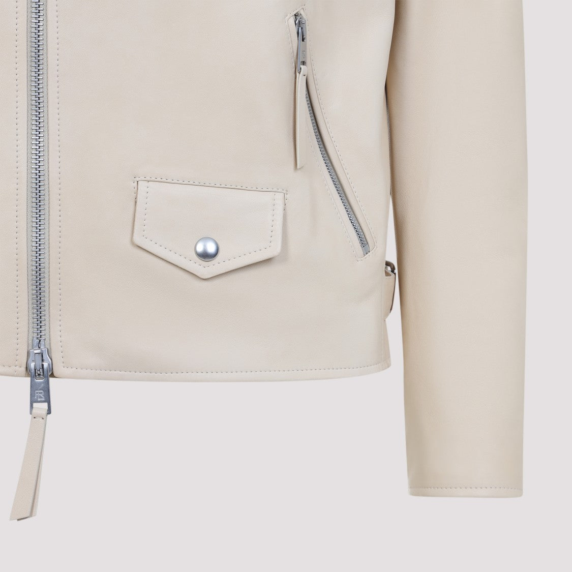 Polo Ralph Lauren Asymmetrical Front Zipper Leather Biker Jacket