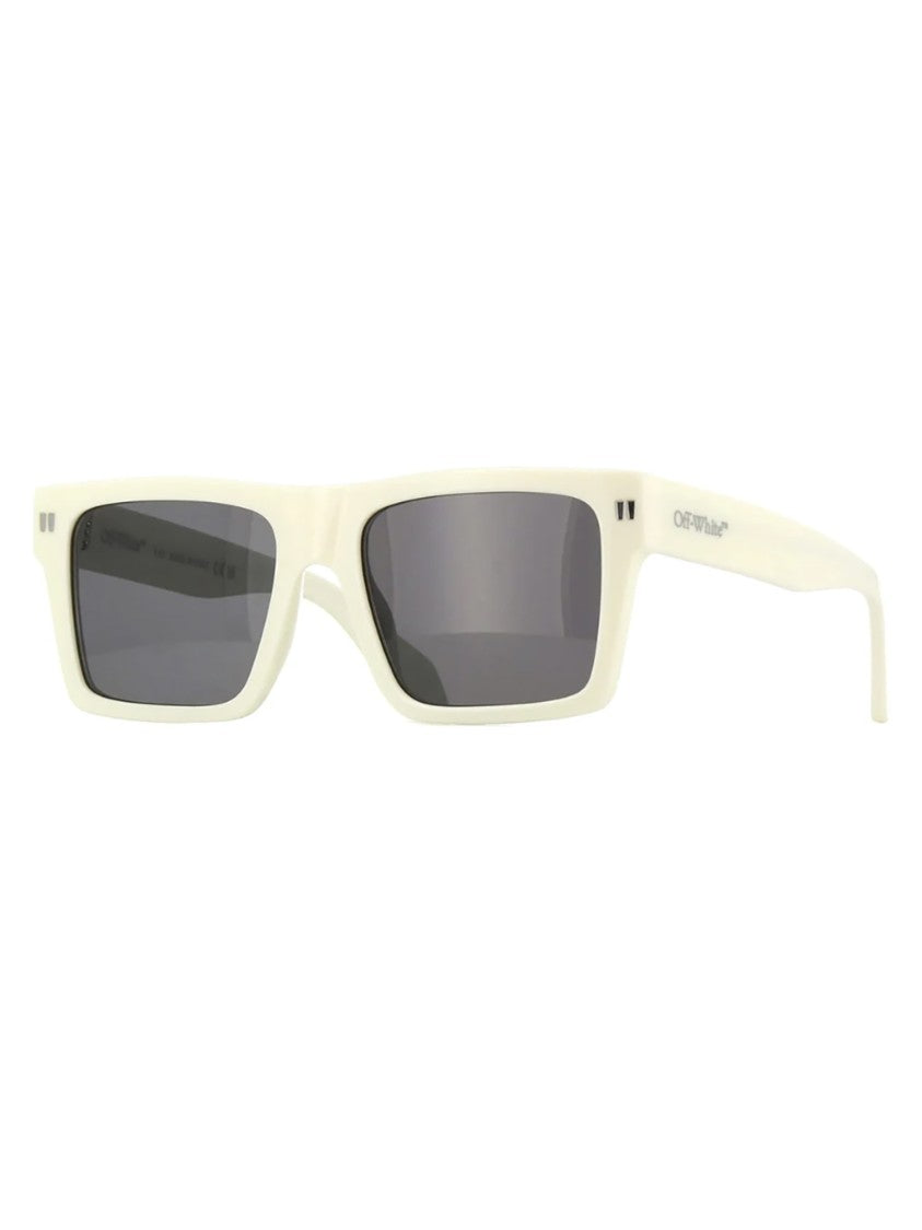 Off-White Angular Frame Off White Sunglasses With Minimalist Design