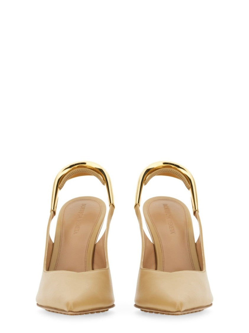 Bottega Veneta Pointed Toe Slingback Pumps With High Heel