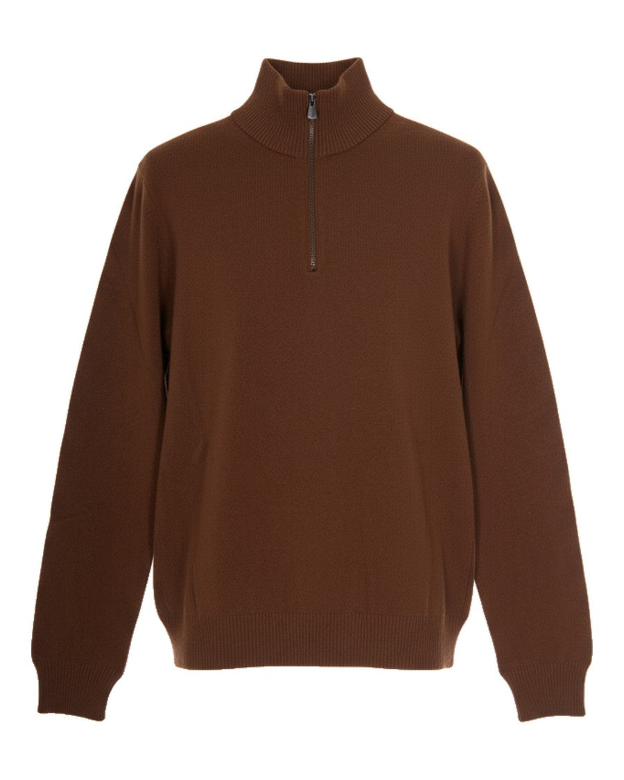Alpha Studio Tobacco Cashmere Turtleneck