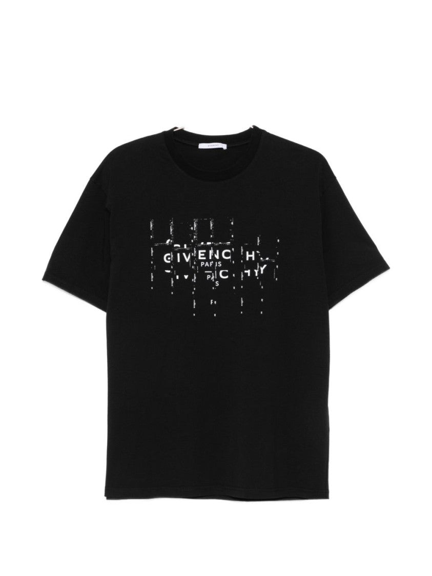 Givenchy Photographic Negative Print Crewneck Cotton T-Shirt