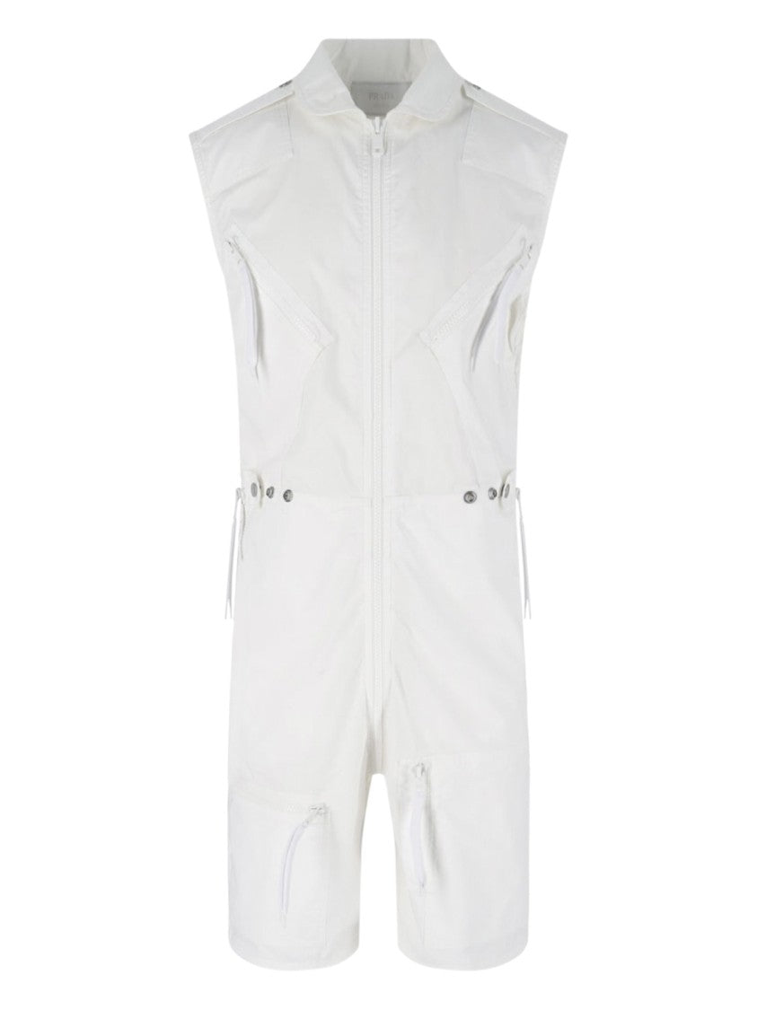 Prada Convertible Logo Tracksuits – White