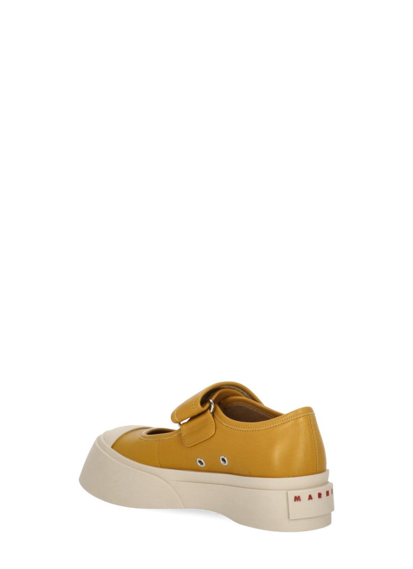 Marni Ocher Yellow Mary Jane Velcro Sneakers