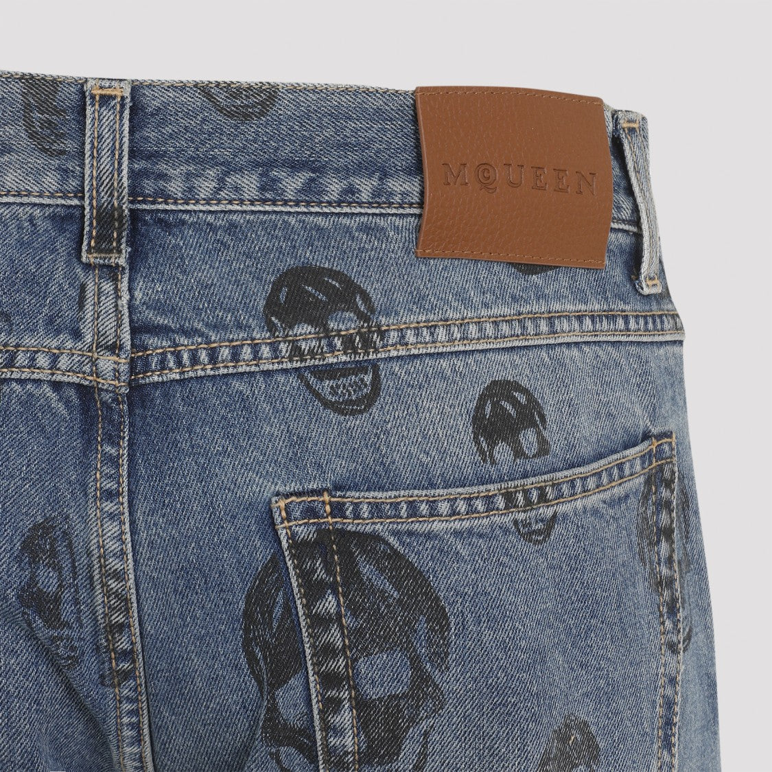 Alexander Mcqueen Blue Cotton Jeans