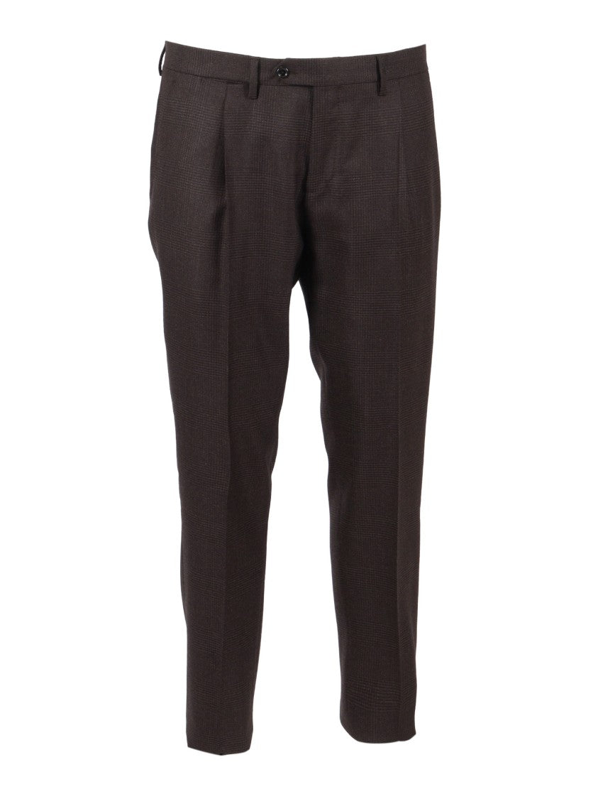 Lardini Tailored Brown Checkered Two-Piece Suit