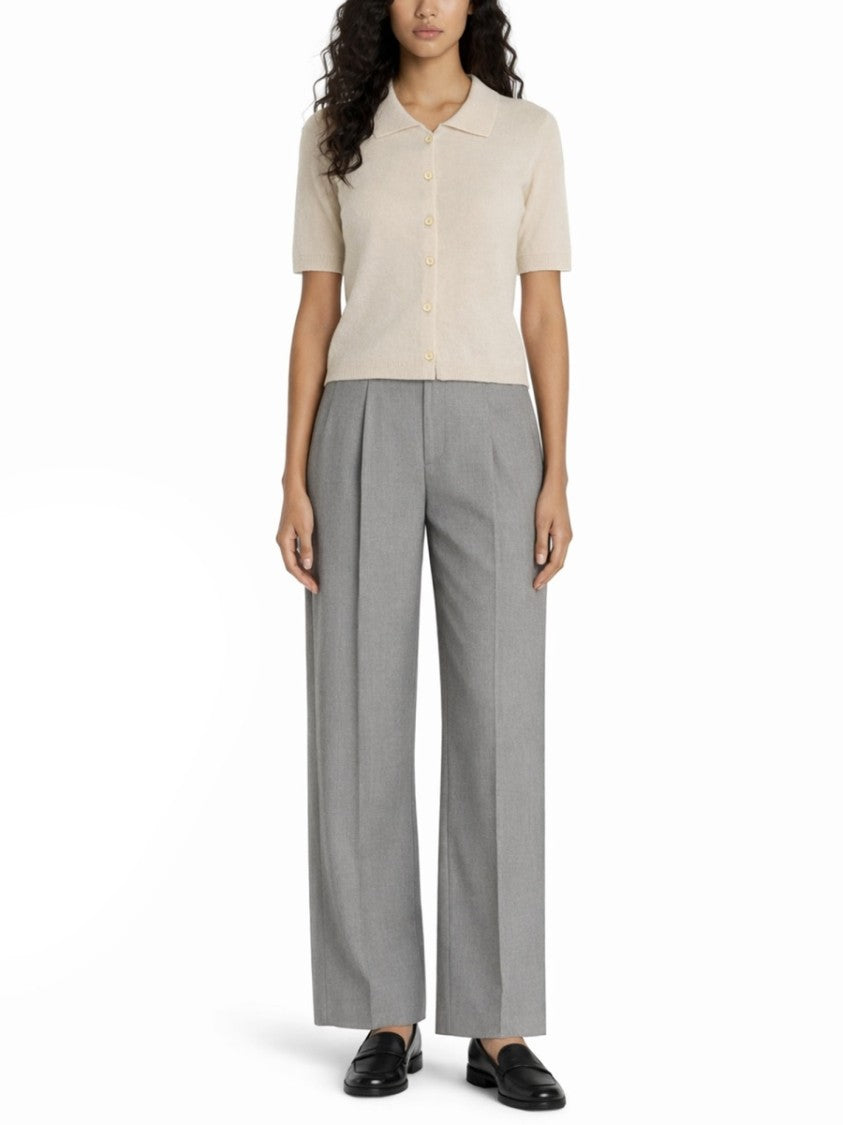 Theory Short-Sleeved Relaxed Cashmere Casual Shirt