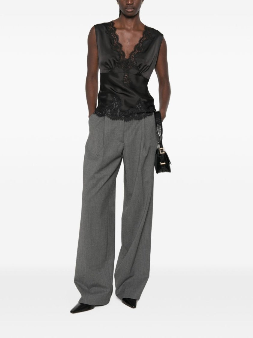 The Latest High-Waisted Pleated Wide-Leg Pants