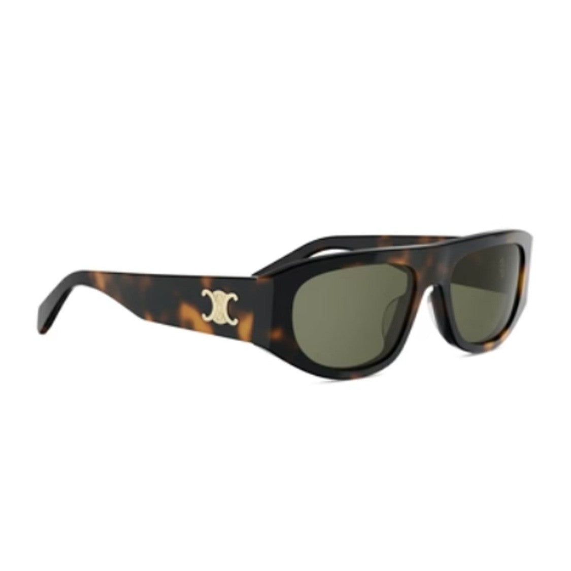 Celine Havana Triomphe Acetate Geometric Sunglasses