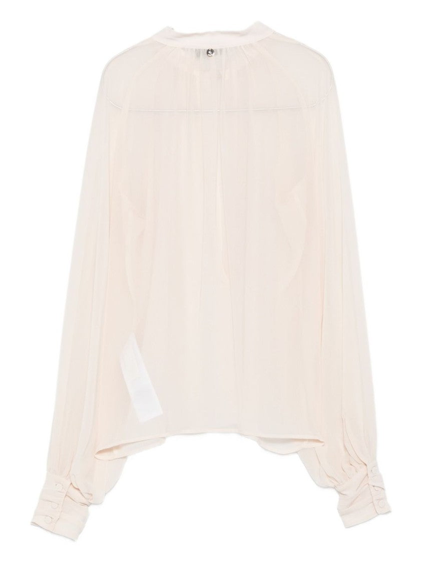 Liu Jo Avorio Blouse With Voluminous Sleeves