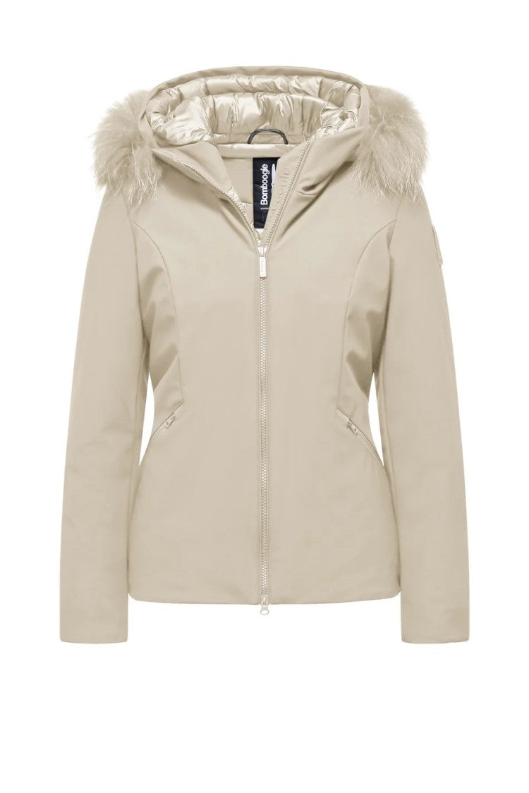 Bomboogie Slim-Fit Beige Coat