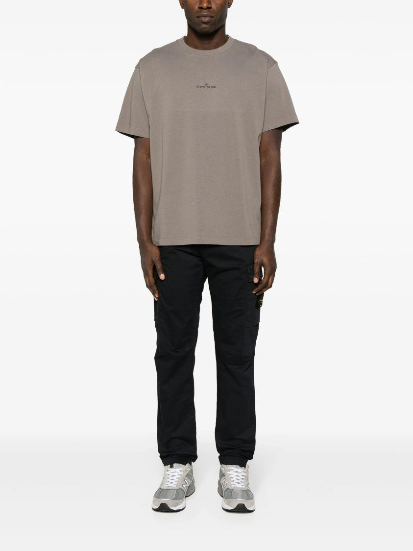 Stone Island Black Pantalone Regular Tapered Cargo Pants