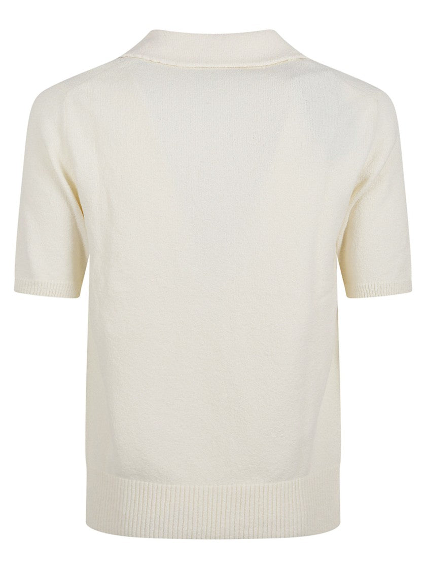 Dolce & Gabbana Textured Knit Polo Shirt With Discreet Logo