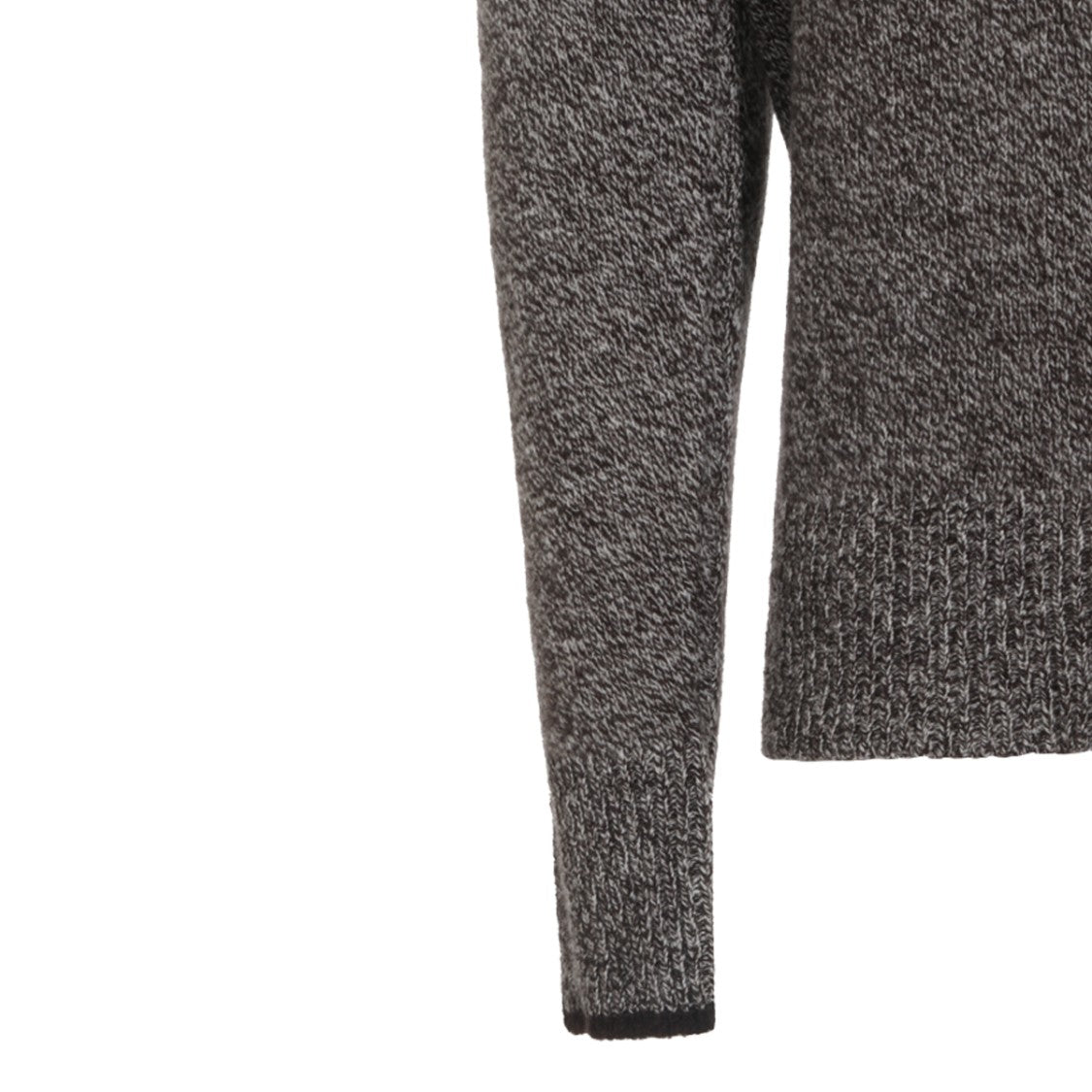 Altea High Collar Brown Wool Knitwear From Altea