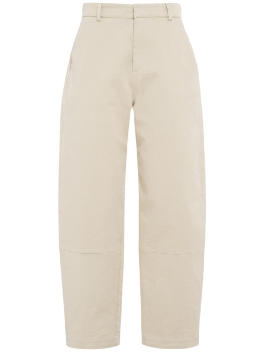 Tela Cosmo New Cropped Mid-Rise Cotton Straight-Leg Pants