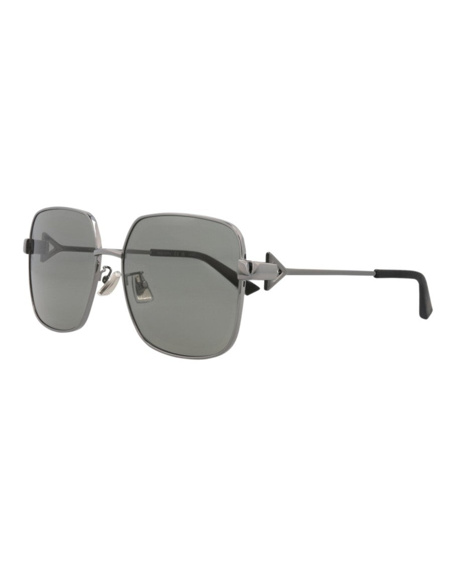 Bottega Veneta Square-Frame Metal Sunglasses