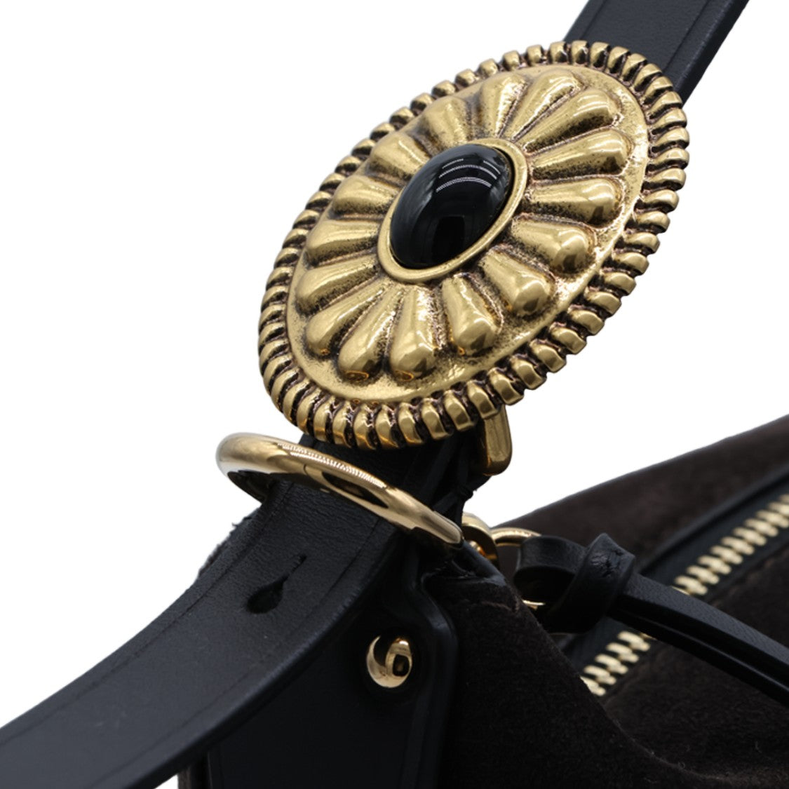 Etro Black Rectangular Medallion Shoulder Bag