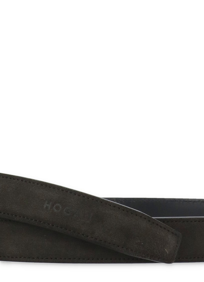 Hogan Brown Suede Leather Belt