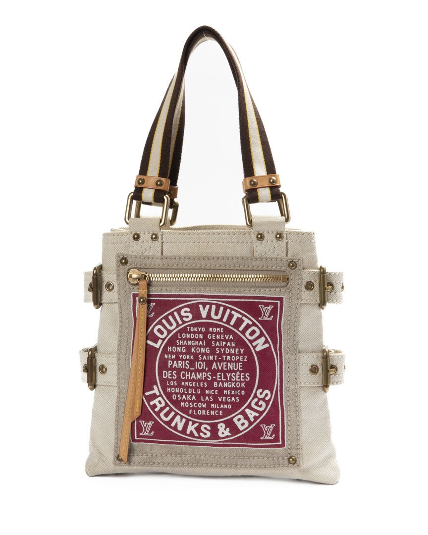 Louis Vuitton Globe Tote Pm Canvas Bordeaux