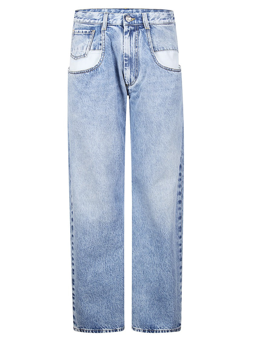 Maison Margiela Medium Light Wash Denim 5-Pocket Jeans With Regular Fit