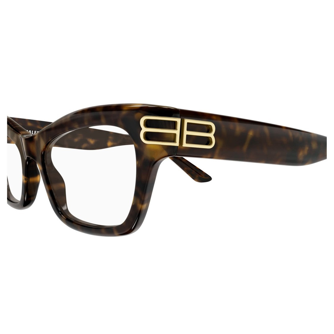 Balenciaga Bb0435o Rectangular Tortoiseshell Eyeglasses