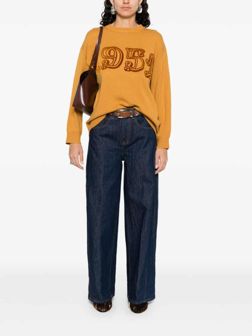 Max Mara Wool/Cashmere Blend Crew Neck Fido Sweater