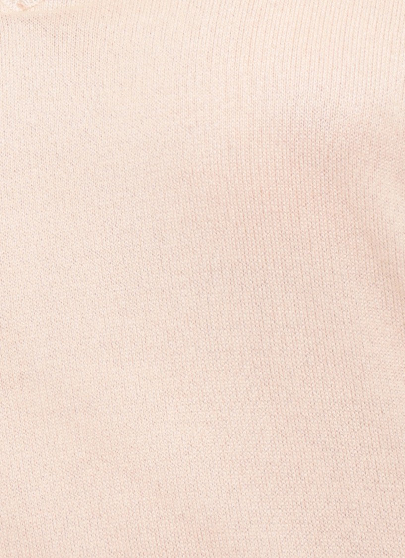 Fabiana Filippi Beige V-Neck Tulle Top