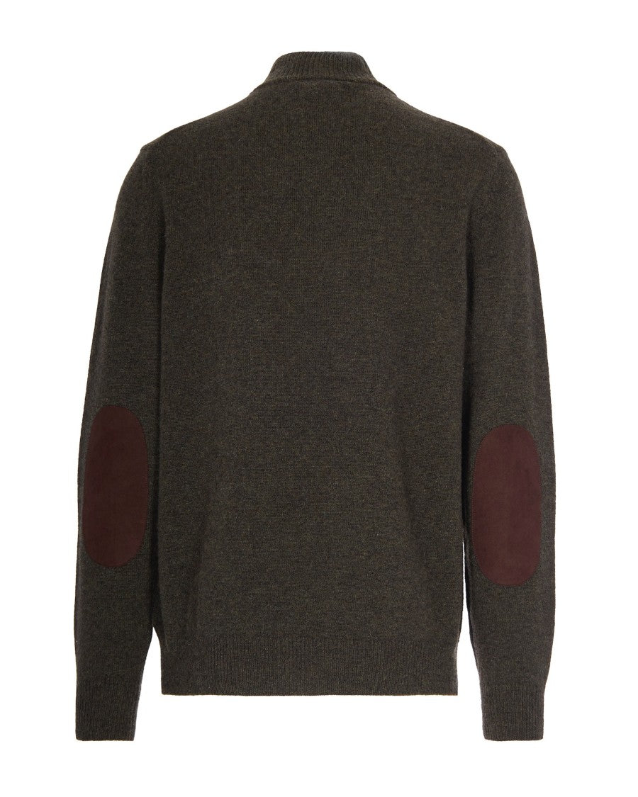 Barbour Seaweed Pure Lambswool Half-Zip Sweater