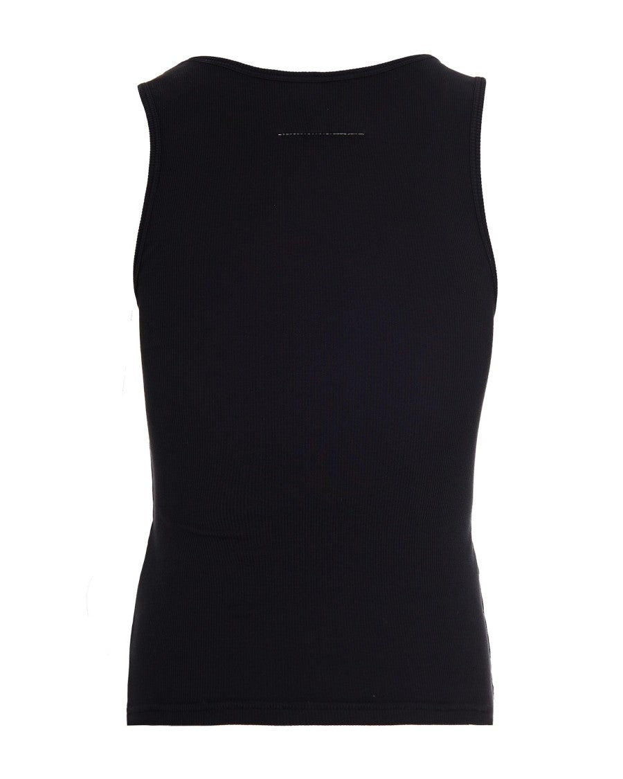 Mm6 By Maison Margiela Fitted Ribbed Jersey Tank Top
