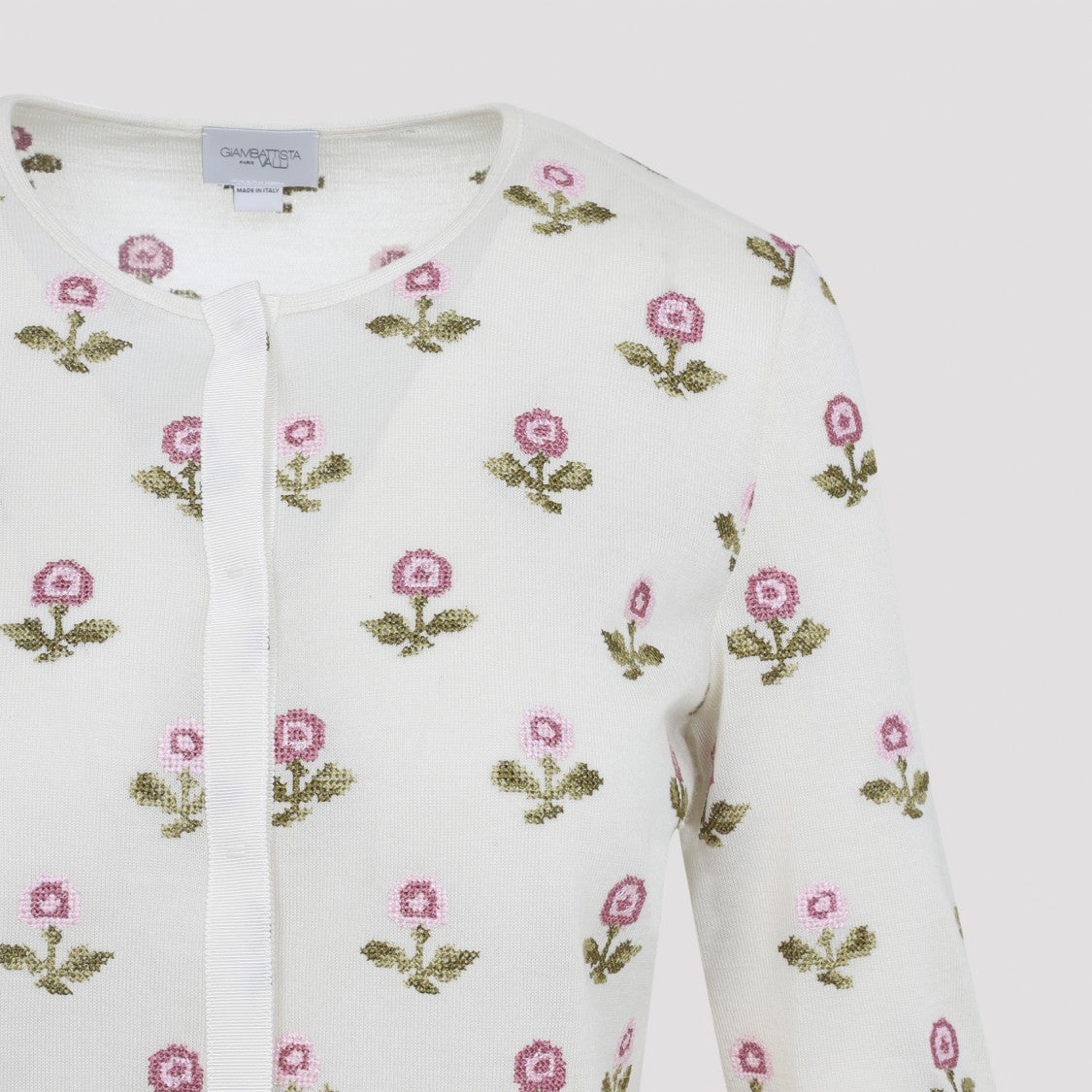 Giambattista Valli Ivory White Cashmere Knit Cardigan