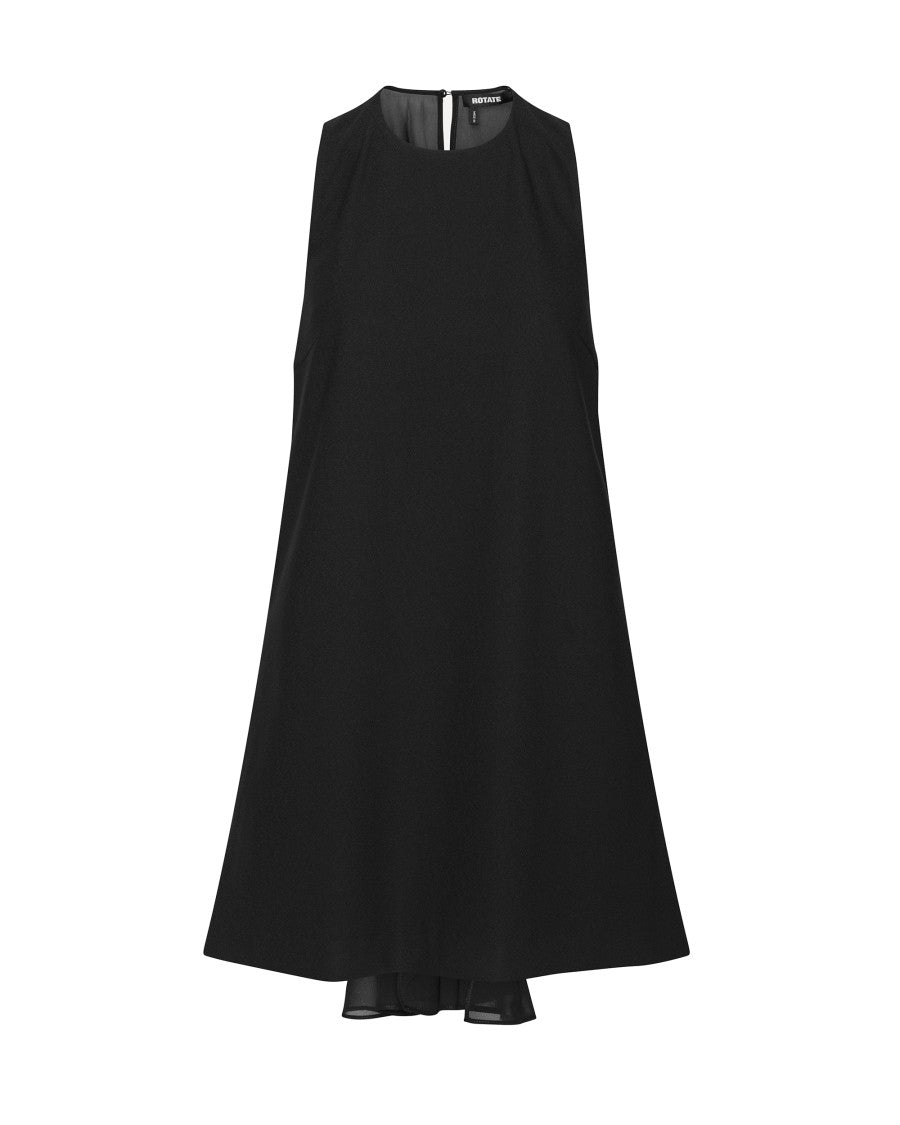 Rotate Sleeveless Mini Dress With Draped Chiffon Back