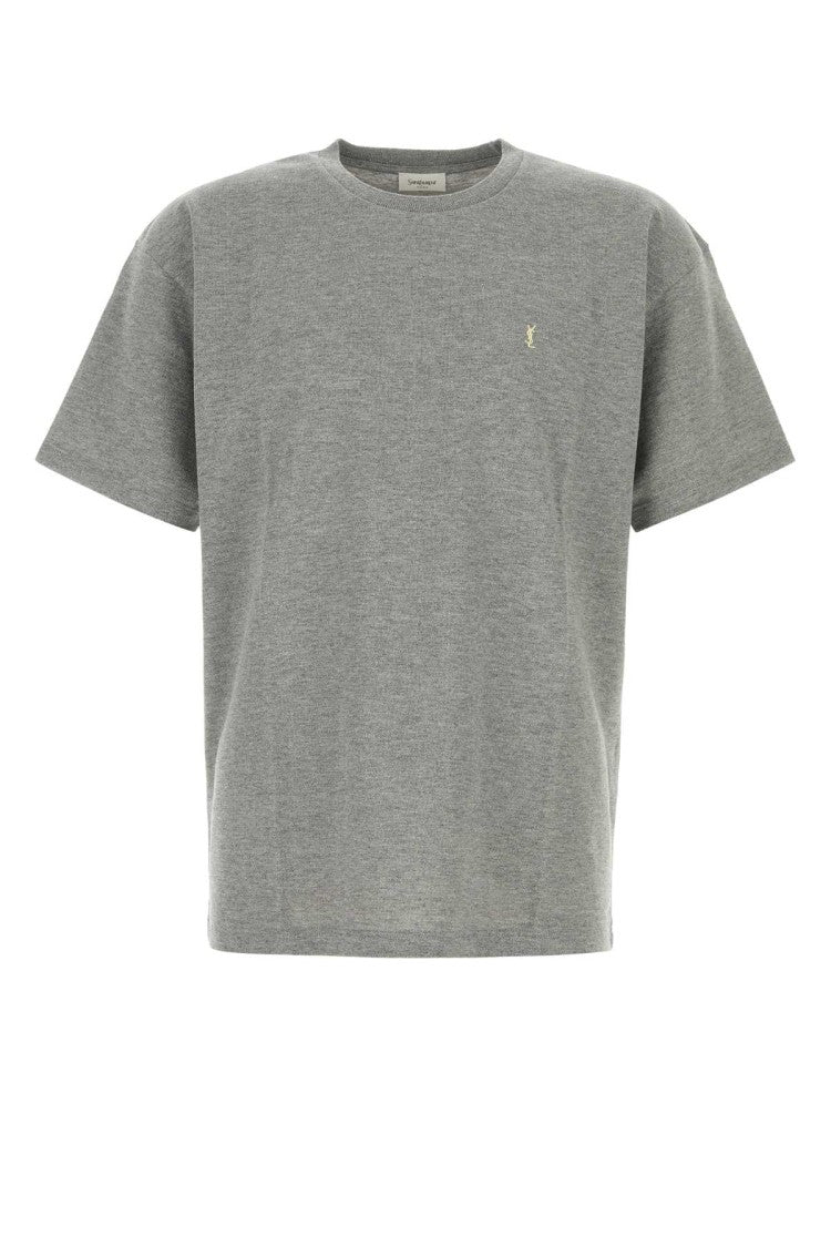 Saint Laurent Grey Piquet T-Shirt