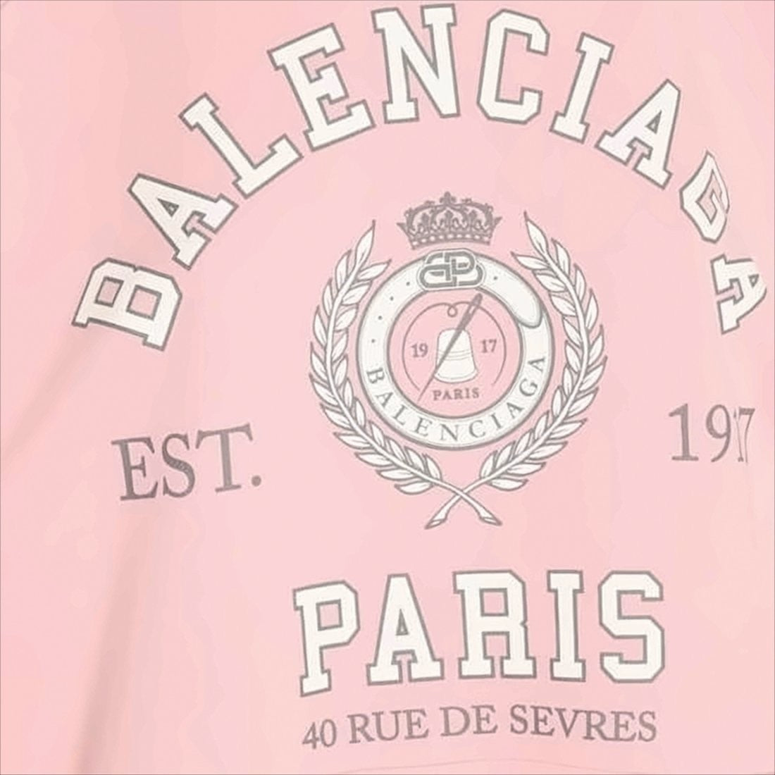 Balenciaga Relaxed Fit Pink Hoodie