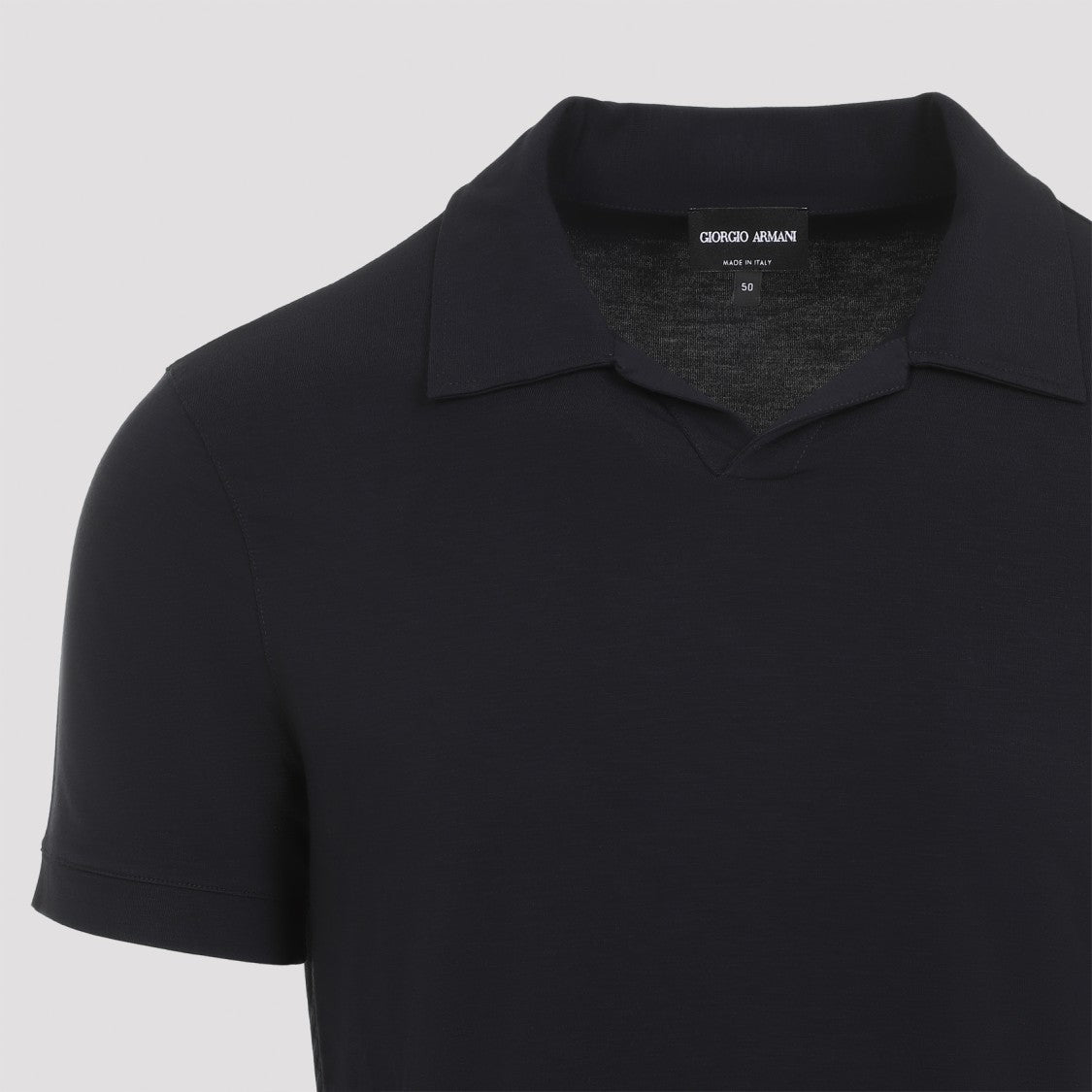 Giorgio Armani Short-Sleeved Blue Polo Shirt