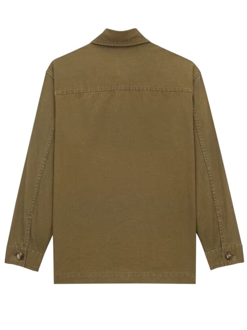Saint Laurent Cotton-Linen Cassandre Overshirt