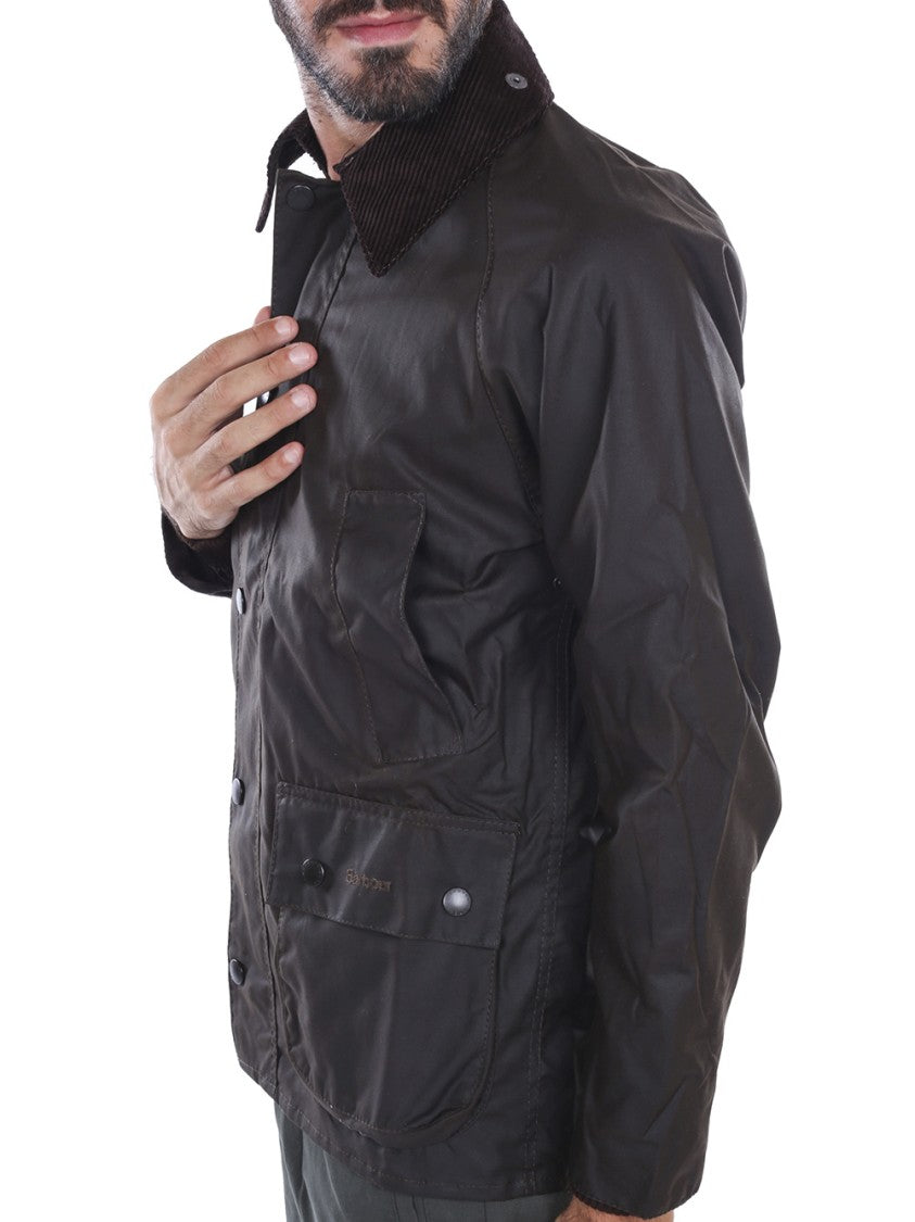 Barbour Classic Bedale Wax Jacket With Corduroy Collar