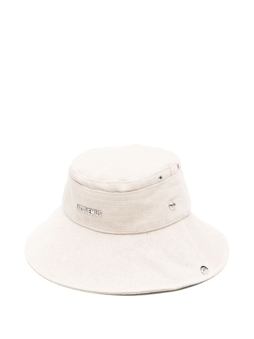Jacquemus Light Beige Adjustable Wide Brim Hat