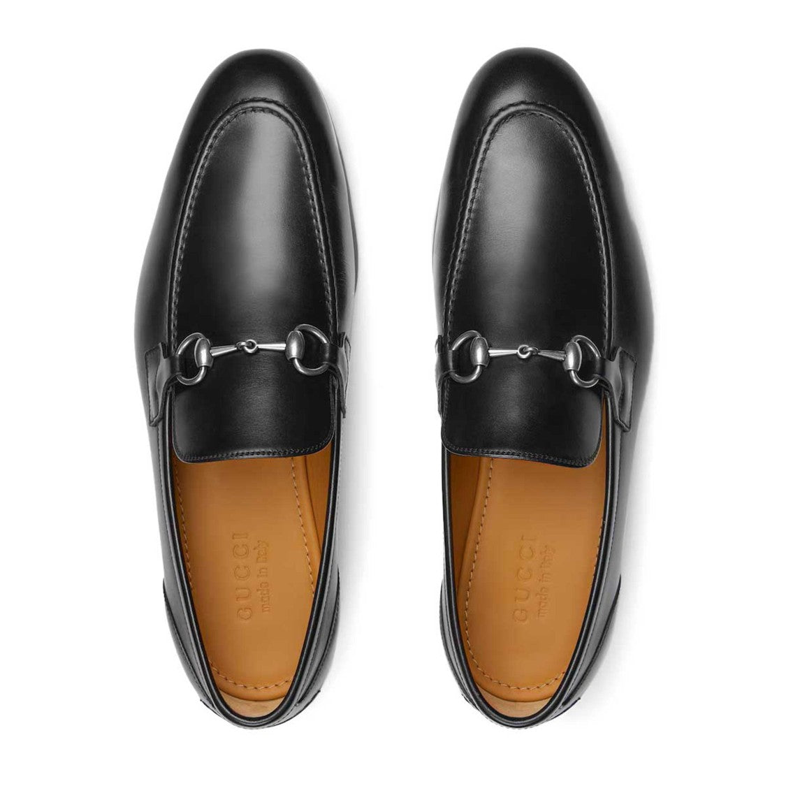 Gucci Jordaan Mocassin In Smooth Black Calf Leather