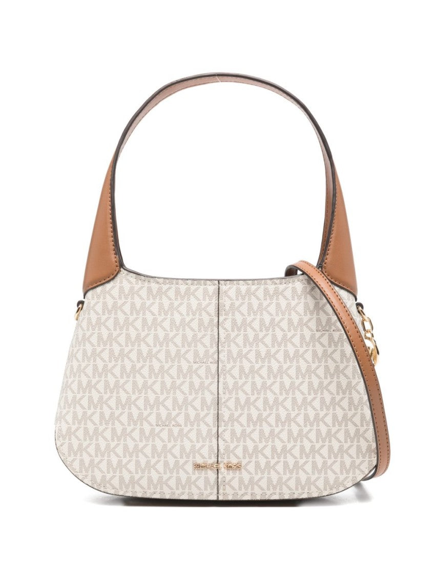Michael Kors Structured Handbag With Beige Monogram
