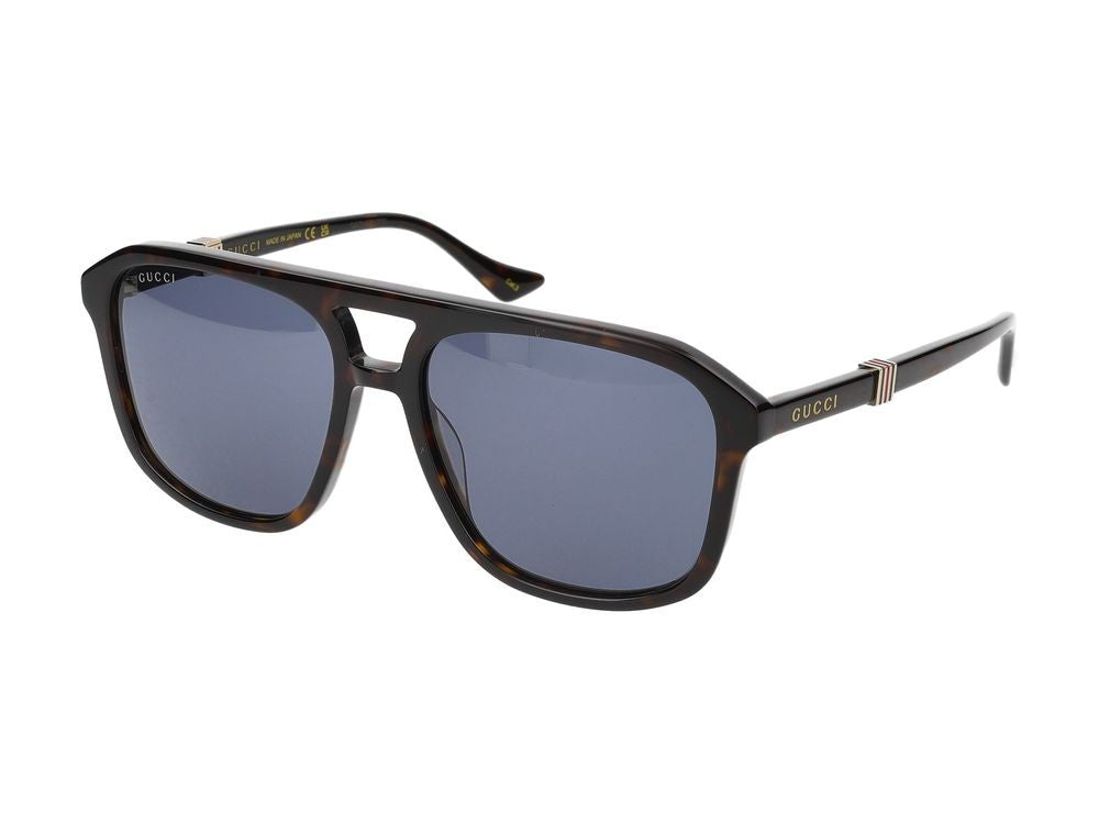 Gucci Havana Bold Square Acetate Sunglasses