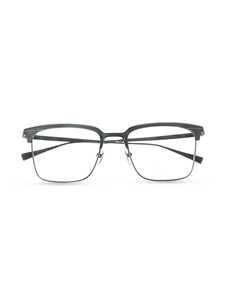 Masunaga Grey Titanium Optical Frames With Rectangular Design