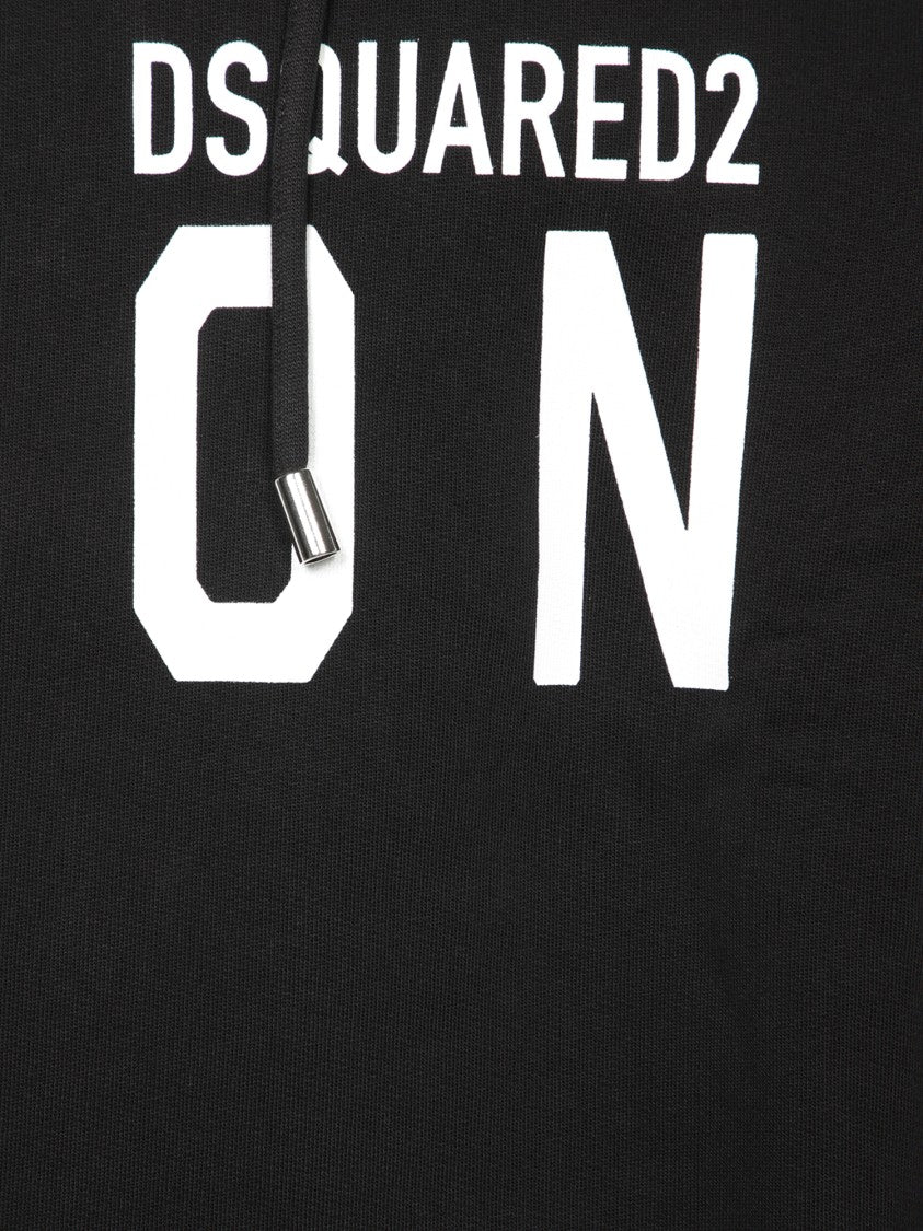 Dsquared2 Icon Logo Black Sweatshirt With Classic Hood