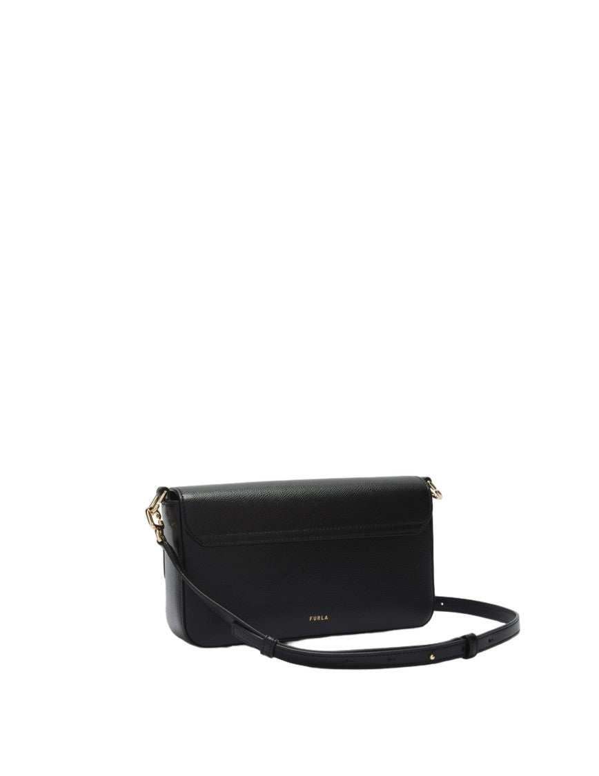 Furla Black Iride S Leather Bag