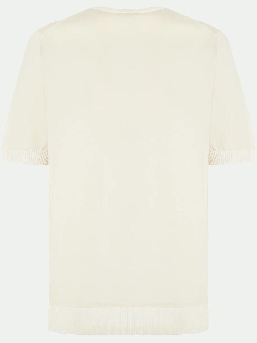 Malo Black Lightweight Cotton Knit Top