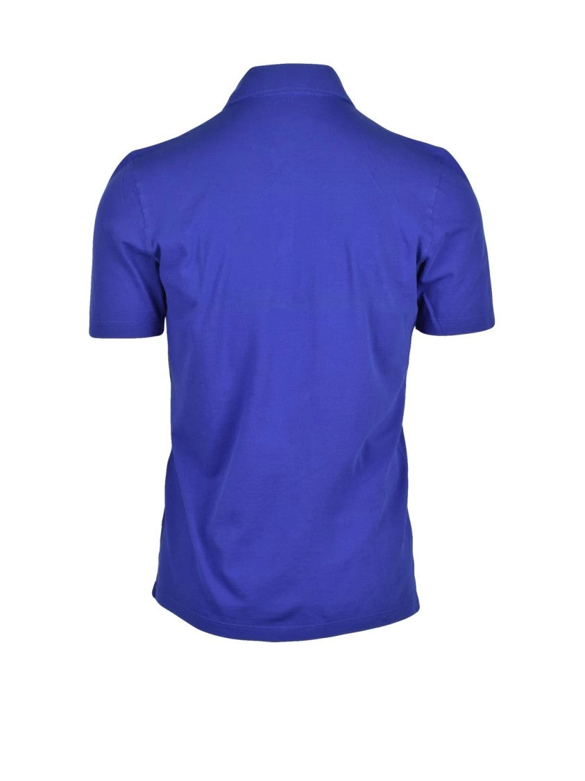 Laboratorio 38 Blue Cotton-Blend Stretch Polo Shirt
