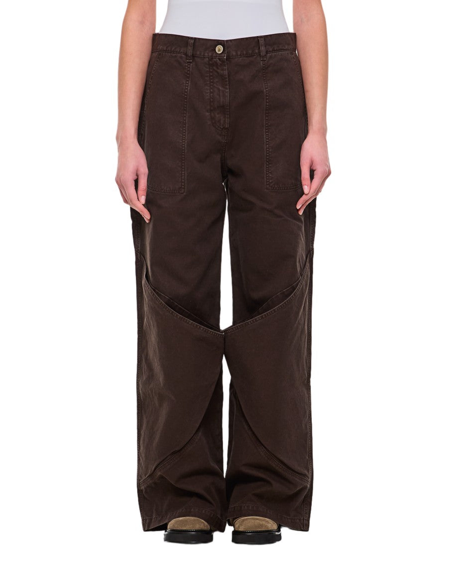 The Attico Baggy Long Trousers With Overlapping Panels And Pocket Details