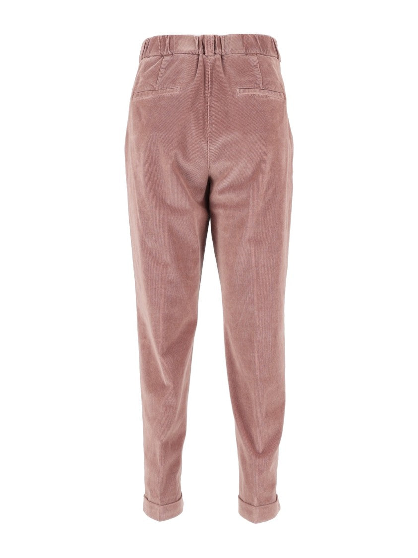Peserico Velvety Cuffed Hem Relaxed-Fit Straight-Leg Pants