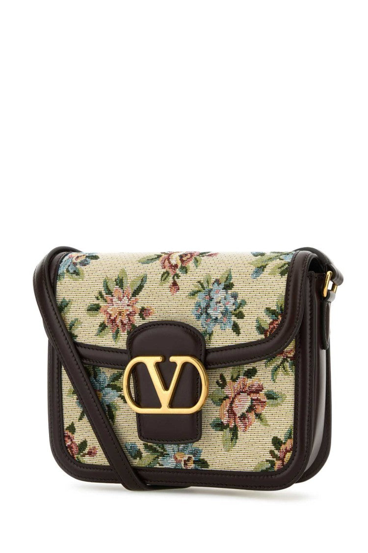 Valentino Garavani Embroidered Fabric 9To5 Crossbody Bag