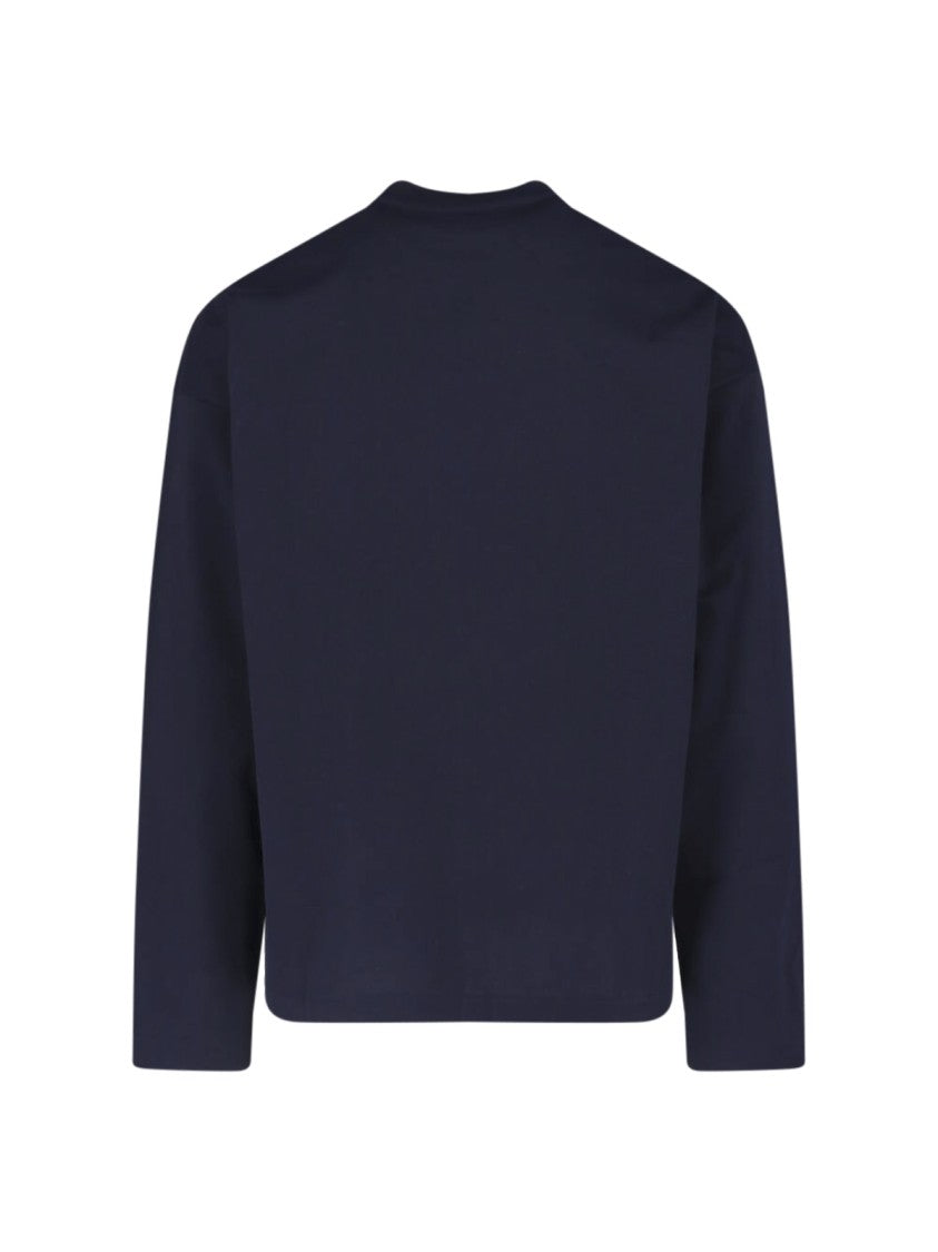 Jil Sander Black Crewneck Long-Sleeve Cotton T-Shirt