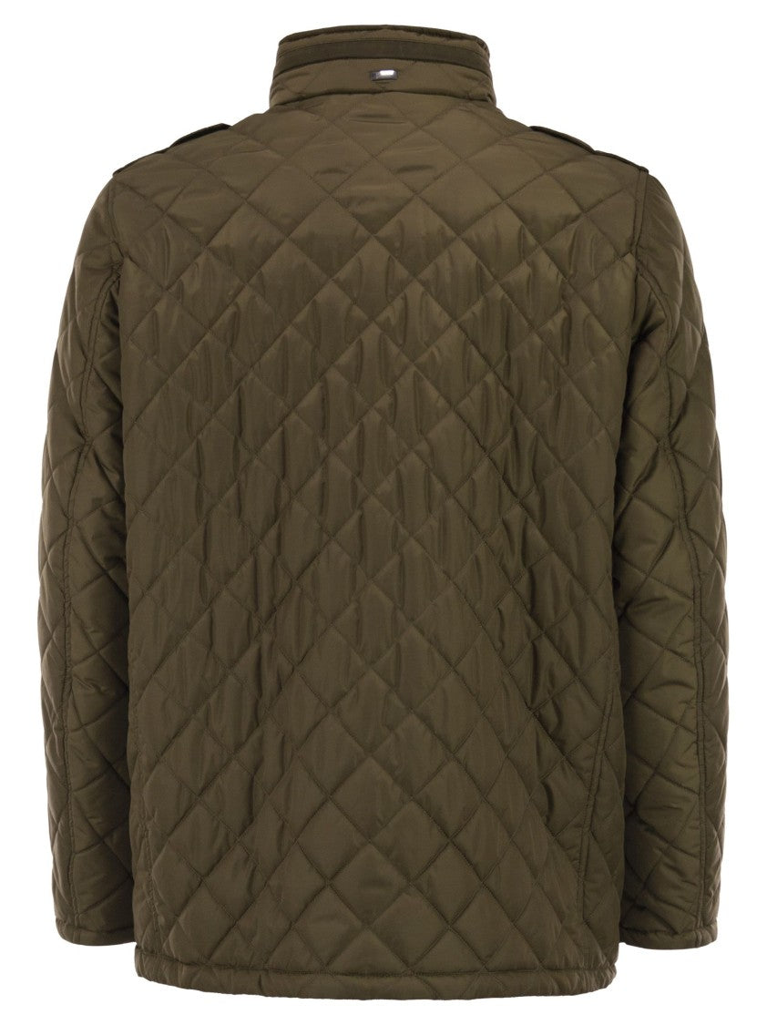 Herno Field Jacket With Diamond Quilting