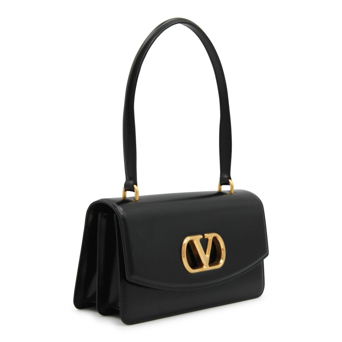 Valentino Garavani Black Leather Vain Shoulder Bag